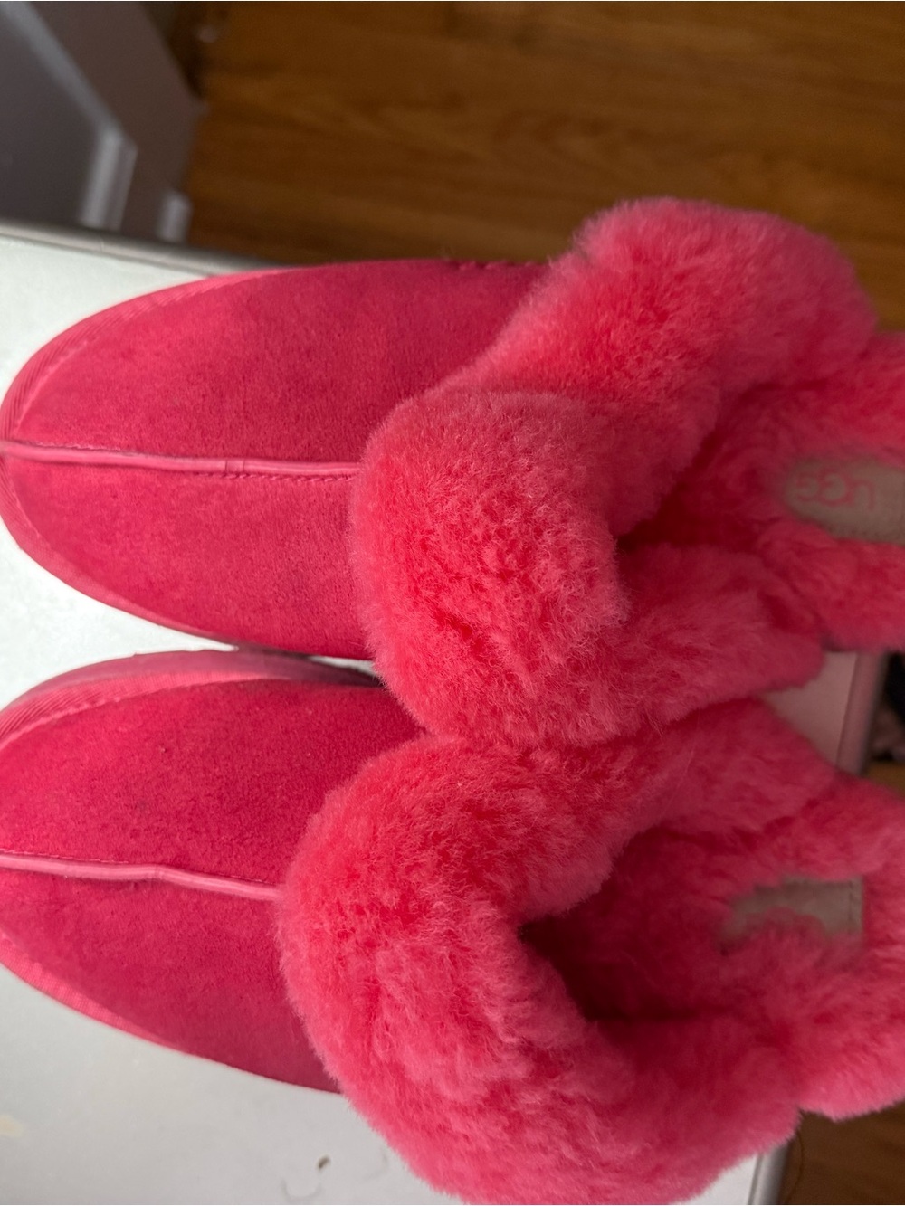 Pink Fuzzy UGG slippers